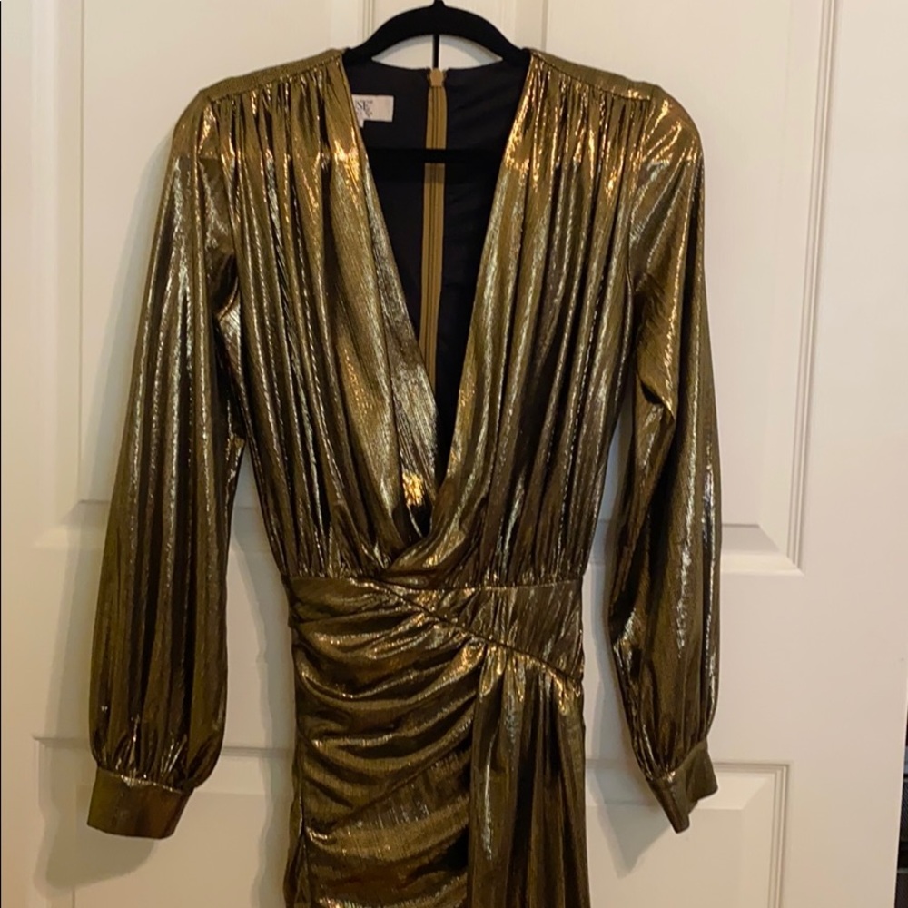 House of CB gold metallic mini dress